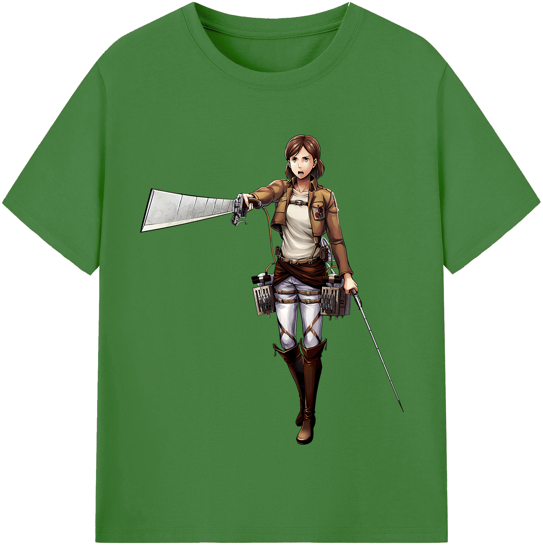 （画像用） 進撃の巨人 Attack on Titan レディースカジュアルプリントTシャツ（綿100％）